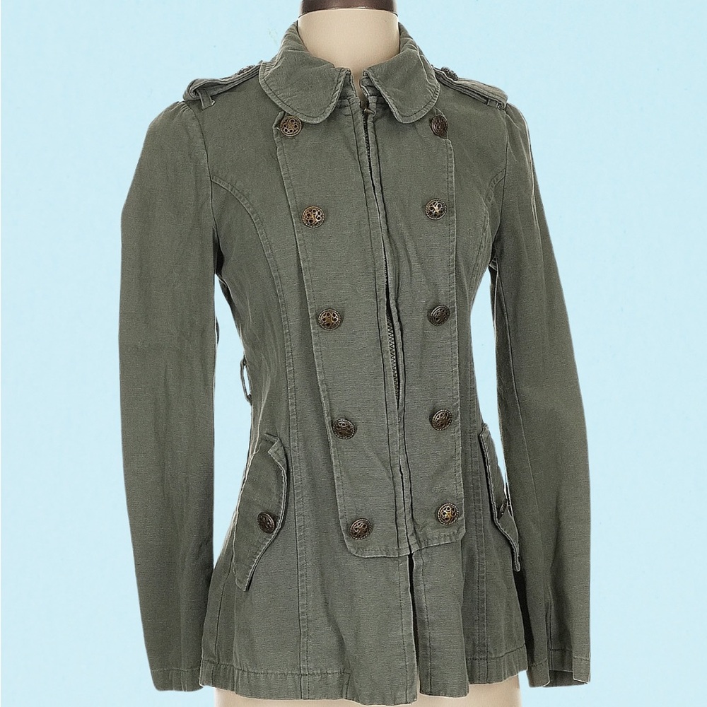 Women's Green Military Style Jacket